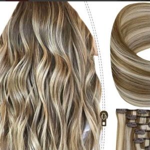 Remy Human Hair Extensions Clip In Double Wefts